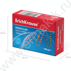 Скрепки 28мм /100шт Зебра цветные | Фото 5