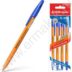 Ручка шар /набор  4шт/ R-301 Orange Stick синяя | Фото 2