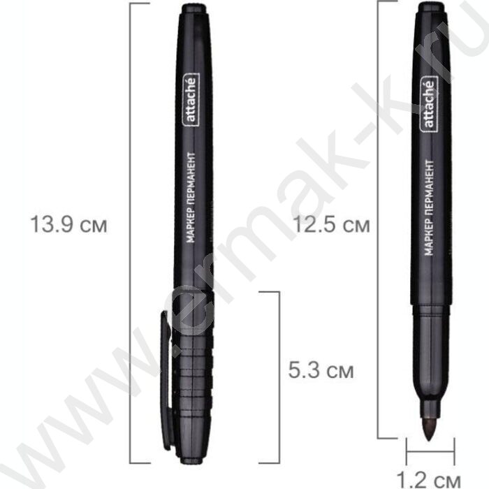 Маркер перм. /черный/ 1,5-3мм круг | Фото 5