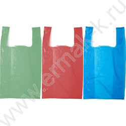 Пакет-майка ПНД 30+18*55 15мкр цветной | Фото 1