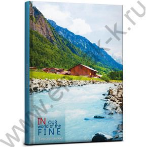 Книга д/записей  А4 160л клетка тв.обл. "Река в горах"