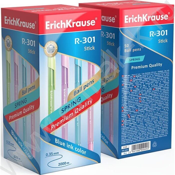 Ручка шар R-301 Stick Spring 0,7мм синяя | Фото 4