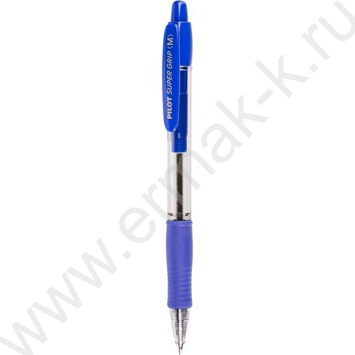 Ручка шар авт Pilot Super Grip синяя 1мм с резин.держателем | Фото 1