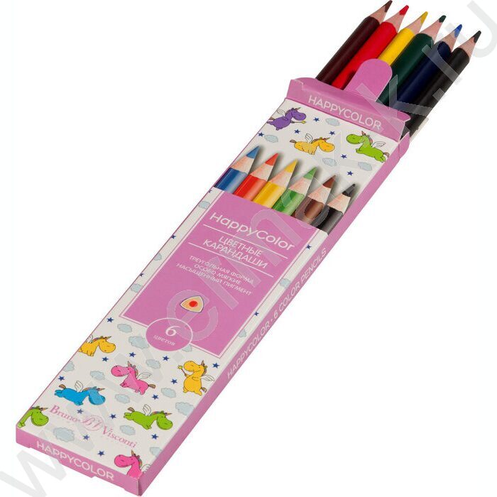 Карандаши   6цв Happycolor 6видов | Фото 2