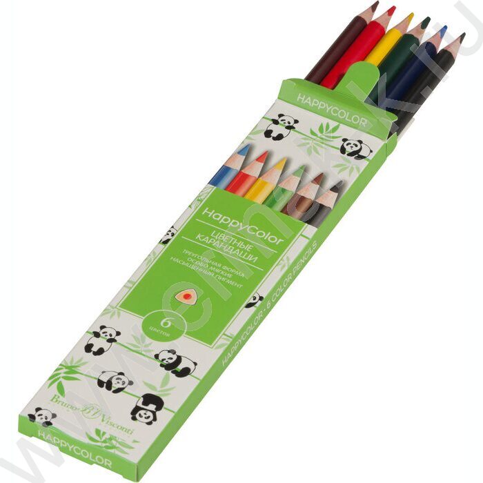 Карандаши   6цв Happycolor 6видов | Фото 7