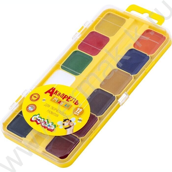 Акварель 12цв  Каляка-Маляка /квадр. кювет, б/кисточки, п/у европодвес | Фото 2