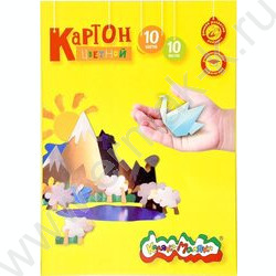 Картон цв. А4 10л/10цв Каляка Маляка | Фото 1