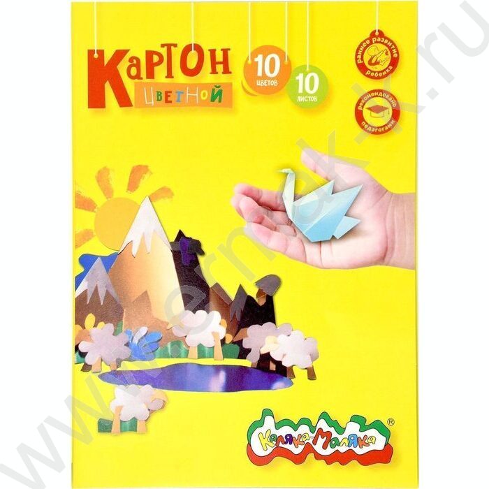 Картон цв. А4 10л/10цв Каляка Маляка | Фото 1