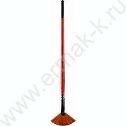 Кисть  нейлон № 4 веерная двуцветная, короткая ручка, покрытая лаком Сонет | Фото 1