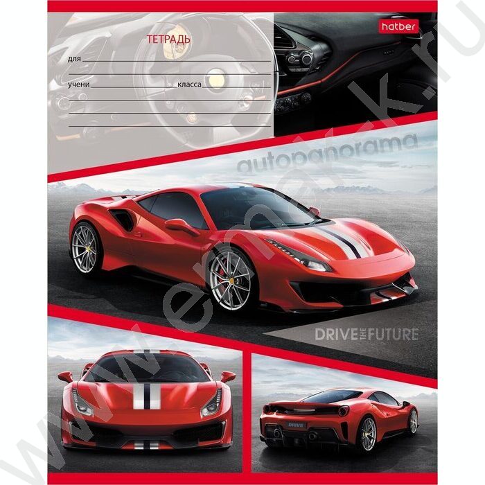 Тетрадь  18л линейка "Автопанорама" 5видов | Фото 1