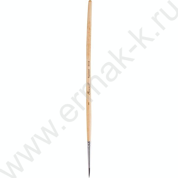 Кисть  белка № 1 микс круглая, короткая ручка пропитанная лаком Сонет | Фото 1