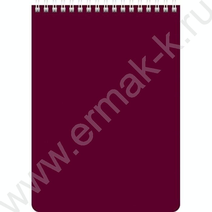 Блокнот  60л А5 спираль "Бордо" | Фото 1