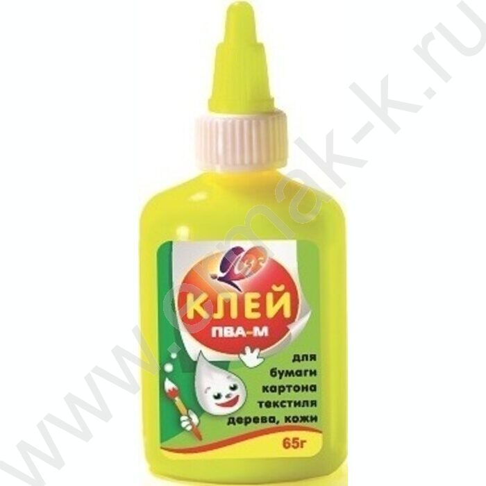 Клей ПВА   65мл желтый флакон | Фото 1
