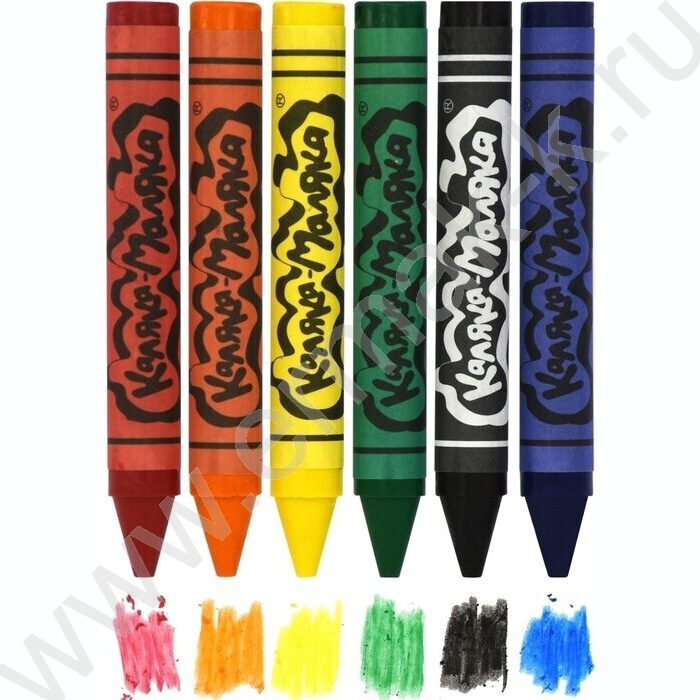Мелки восковые  6цв Каляка-Маляка /толстые/ европодвес | Фото 3