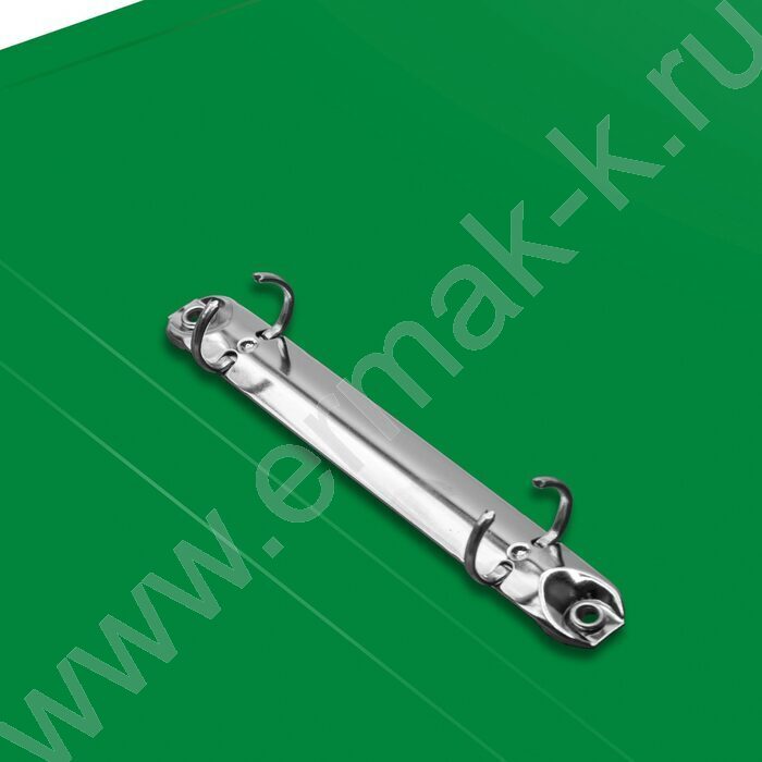 Папка 2 кольца 18мм зеленая 0,7мм карман внутренний и торцевой | Фото 2