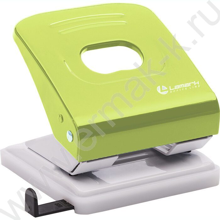 Дырокол  30л метал Mettallic /линейка/ светло-зеленый | Фото 1