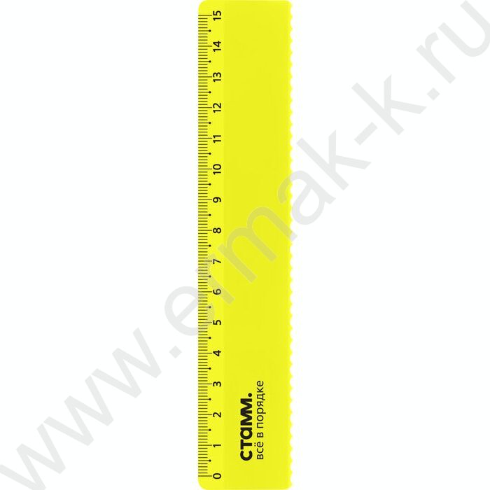 Линейка пл 15см с волнистым краем /прозрачная, неоновые цвета, ассорти | Фото 3