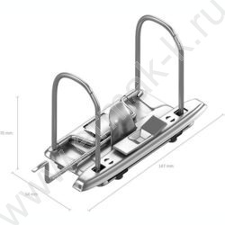 Файл 70мм мраморный разборный с карманом красный | Фото 5