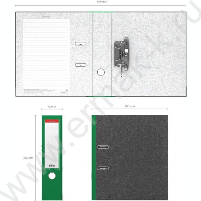 Файл 70мм мраморный разборный с карманом зеленый | Фото 4