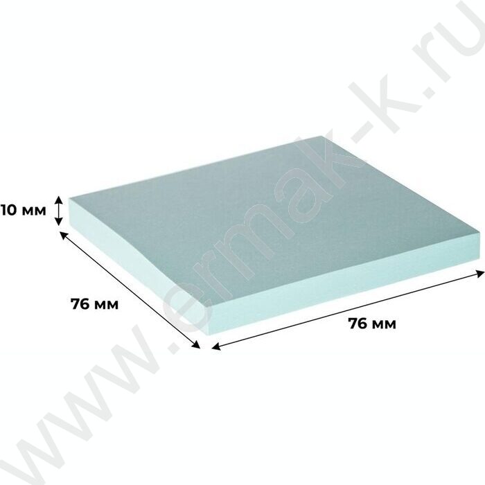 Бумага д/записей  76*76мм /100л, 62г/м², голубая с липким краем | Фото 3