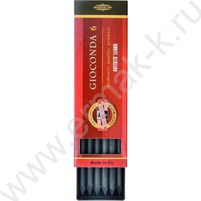 Грифель ч/гр 5,6мм д/цангового карандаша 6шт/уп (KIN 4865) | Фото 2