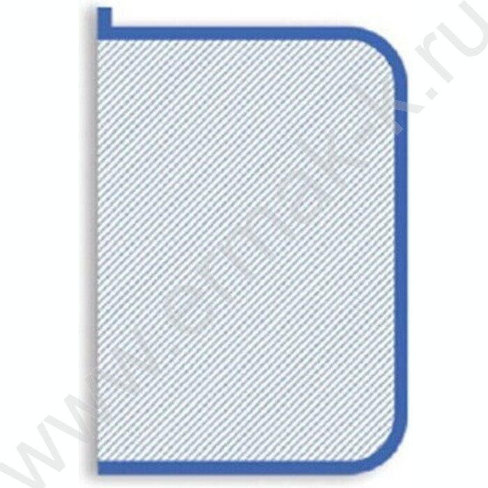 Папка д/тетрадей А5 пластик молния вокруг прозр. пластик синяя б/цв | Фото 1