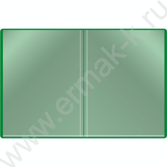 Папка  10 файлов зеленая 0,6мм карман торцевой с бумажной вставкой | Фото 3