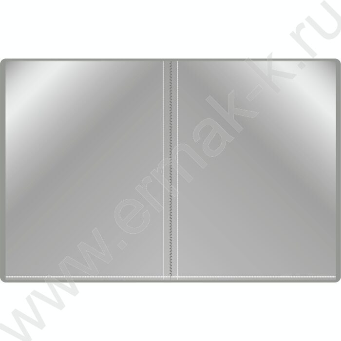 Папка  10 файлов серая 0,6мм карман торцевой с бумажной вставкой | Фото 3