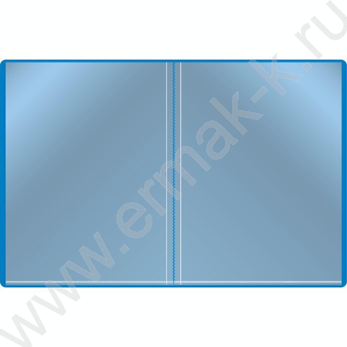 Папка  10 файлов синяя 0,6мм карман торцевой с бумажной вставкой | Фото 3