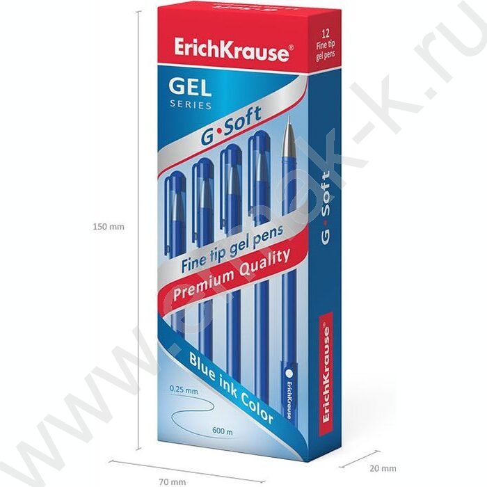 Ручка гелевая синяя 0,38мм  G-Soft Stick Classic | Фото 5