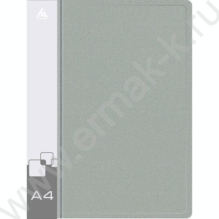 Папка с бок.прижимом серая 0,7мм карман внутренний и торцевой | Фото 2