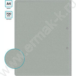 Папка с бок.прижимом серая 0,7мм карман внутренний и торцевой | Фото 5