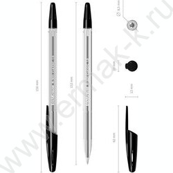 Ручка шар R-301 Stick Classic 1,0мм ШК черная | Фото 4
