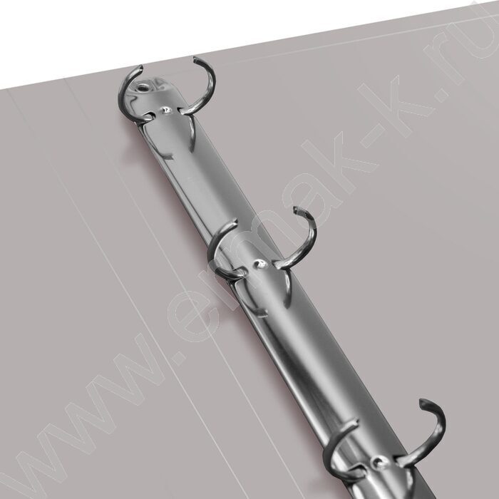 Папка 4 кольца 27мм серая 0,7мм карман внутренний и торцевой | Фото 3