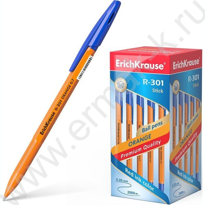 Ручка шар R-301 Stick Orange 0,7мм ШК синяя | Фото 2