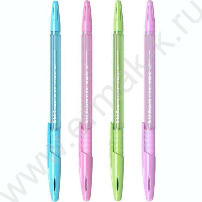 Ручка шар /набор  4шт/ R-301 Stick&Grip Spring 0,7мм, синяя | Фото 1