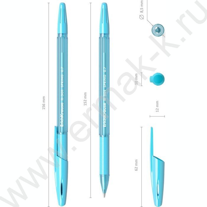 Ручка шар /набор  4шт/ R-301 Stick&Grip Spring 0,7мм, синяя | Фото 5