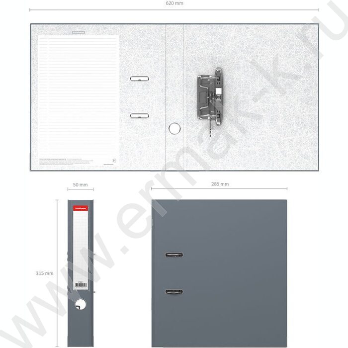 Файл 50мм Бизнес разборный серый с карманом | Фото 5