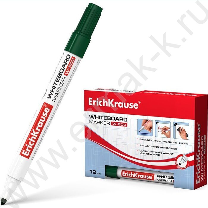 Маркер д/маркерных досок /зеленый/ 2,5мм круг W-500 | Фото 2