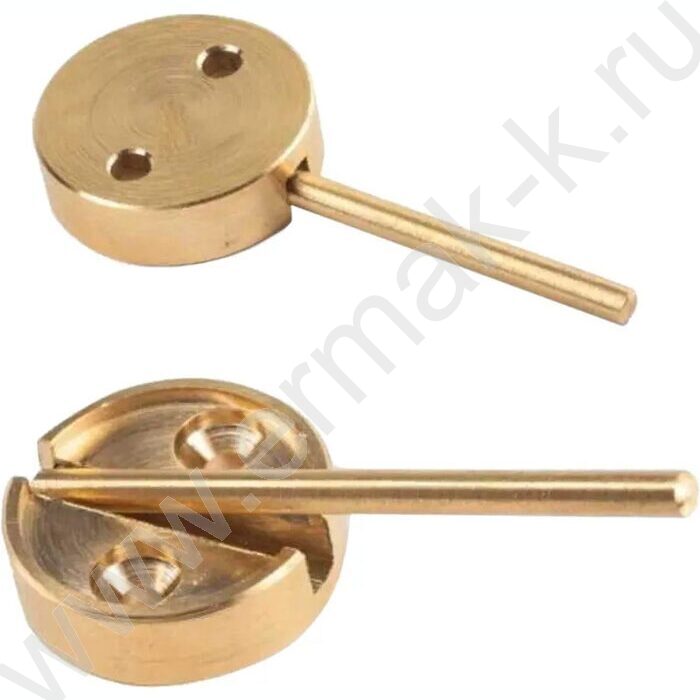 Плашка металл. с флажком d=29мм латунь | Фото 1