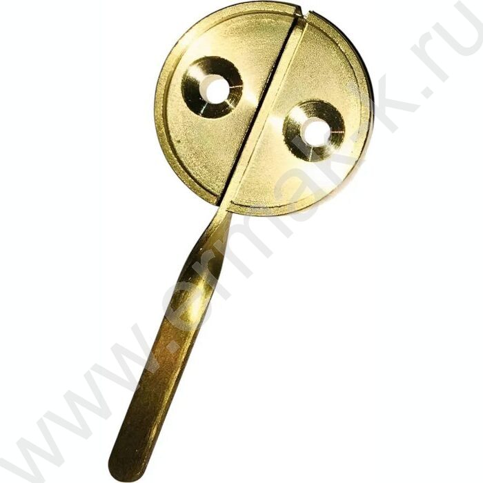 Плашка металл. с флажком d=29мм латунь | Фото 2