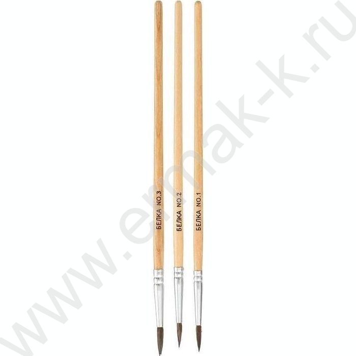 Кисть набор  3шт /белка №1,№2,№3/ европодвес | Фото 1