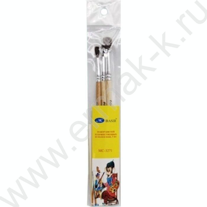 Кисть набор  3шт /пони №2,№3,№4/ европодвес | Фото 2