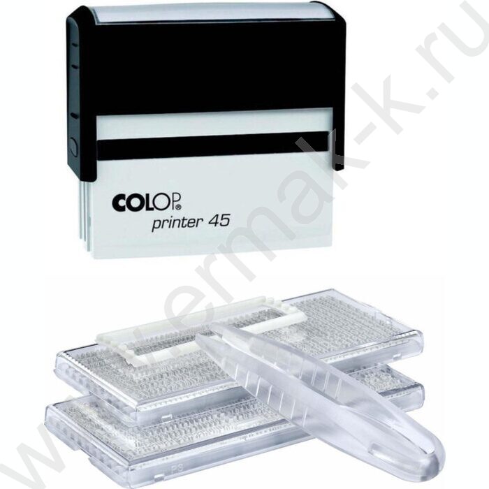 Штамп самонаборный автомат  7/5-ти строчный рус 25*82мм рамка,пластик (аналог 4913/4925/DB,4928/DB) | Фото 1