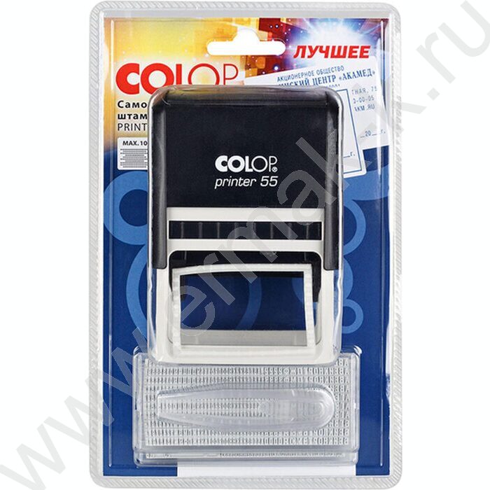 Штамп самонаборный автомат 10/8-ми строчный рус 60*40мм,пластик (аналог4927/DB) | Фото 2
