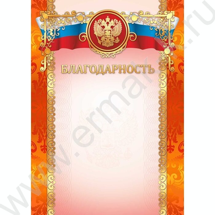 Благодарность Госсимволика фольга | Фото 1
