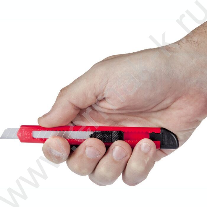 Нож канцелярский  9мм Attache красный с фиксатором | Фото 9