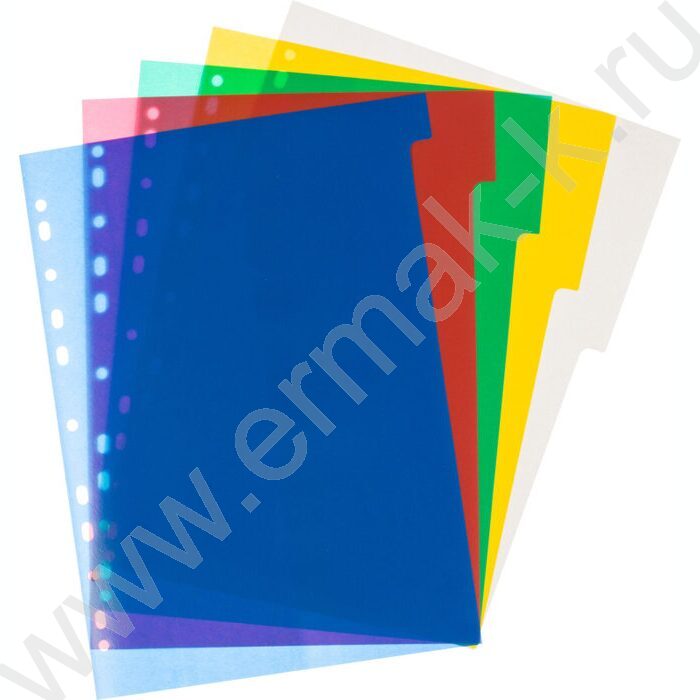 Разделитель листов пластик А4 цветной 12цв | Фото 2