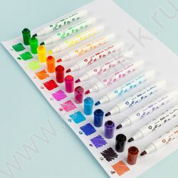 Фломастеры  12цв Funcolor штампики в пл.пенале | Фото 7