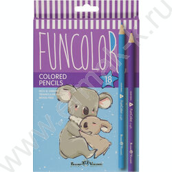 Карандаши пластиковые 18цв Funcolor 4вида | Фото 2